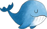 Floating Whale Ornament: An artistic depiction of a whimsical whale ornament floating in the design, adding a touch of creativity and playfulness to the visual layout of the webpage.